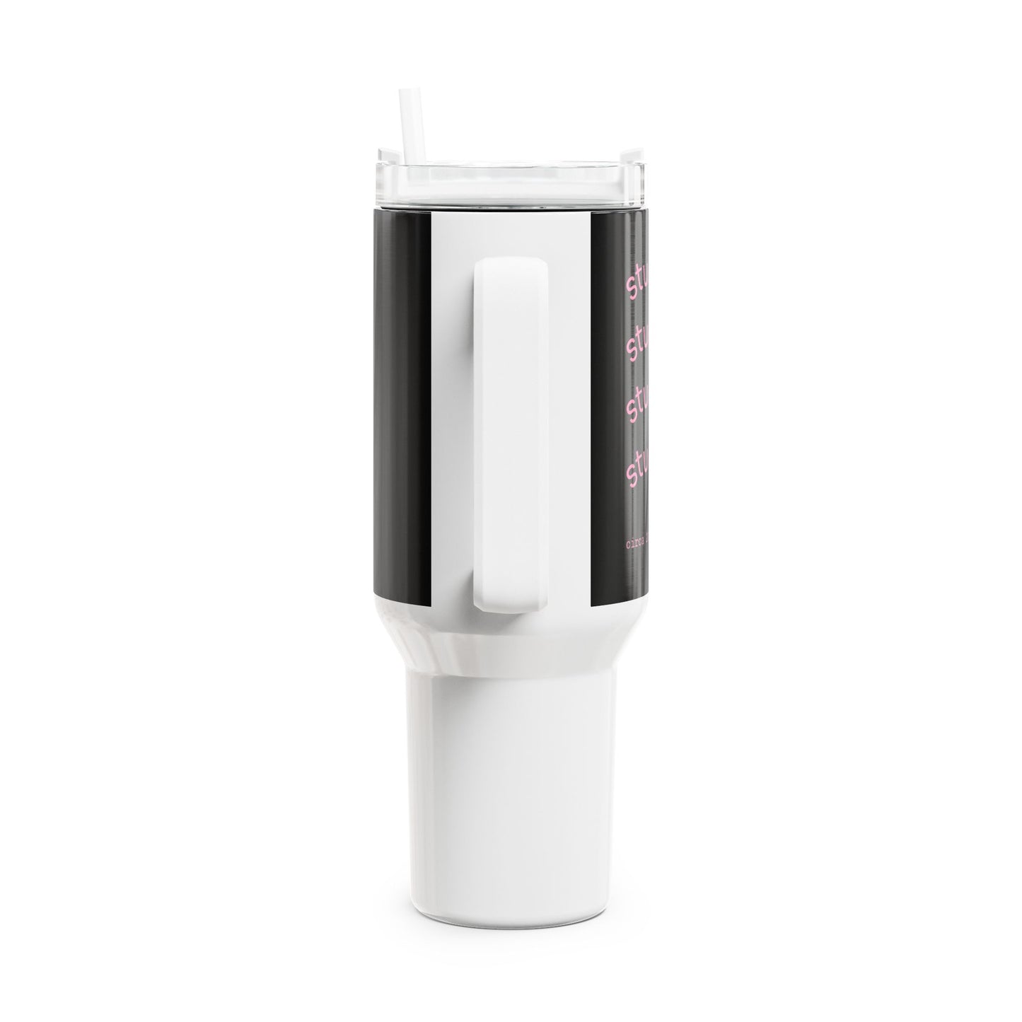 StudySmarther Curly Script 40oz Tumbler — Black Stainless Travel Cup